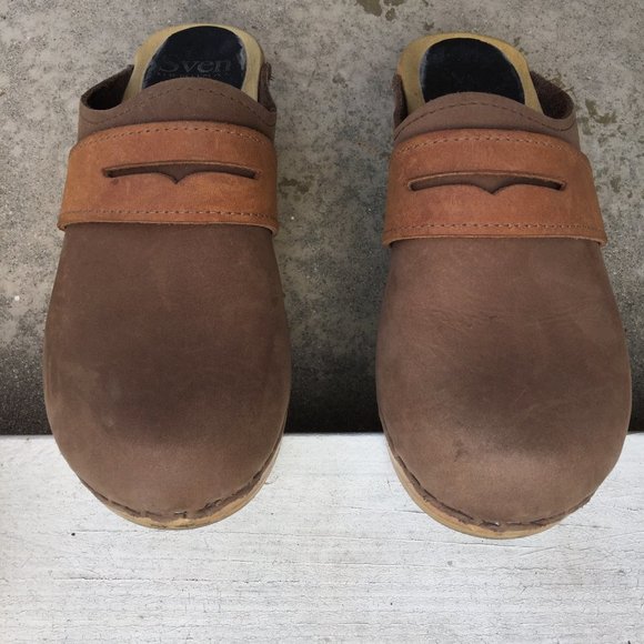 Sven Brown Suede Penny Loafer Clogs, size 39 - Picture 4 of 7